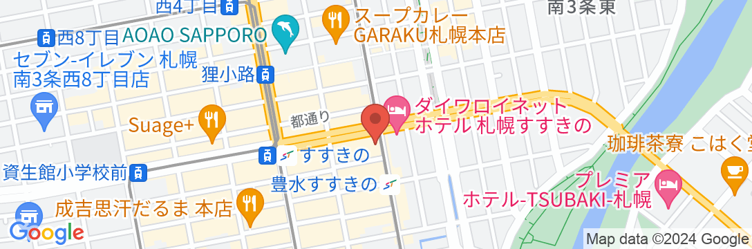 アパホテル〈札幌すすきの駅前〉の地図