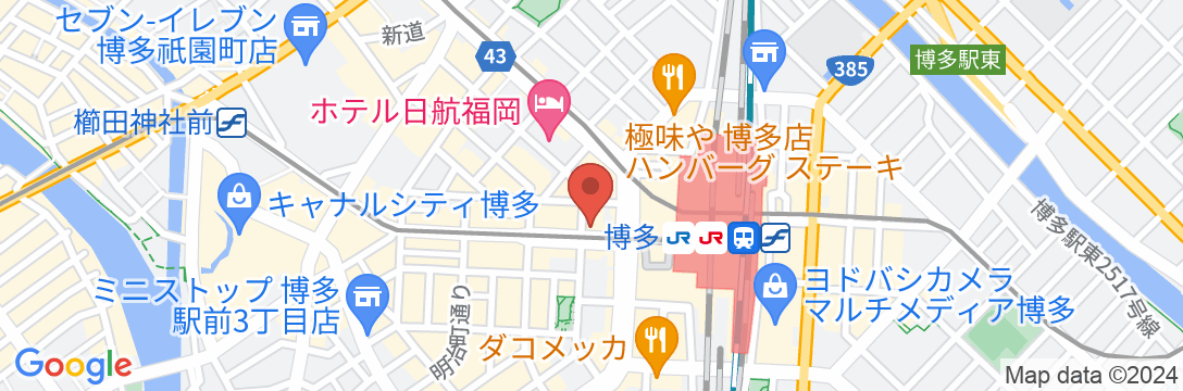 JR九州ホテル ブラッサム博多中央の地図