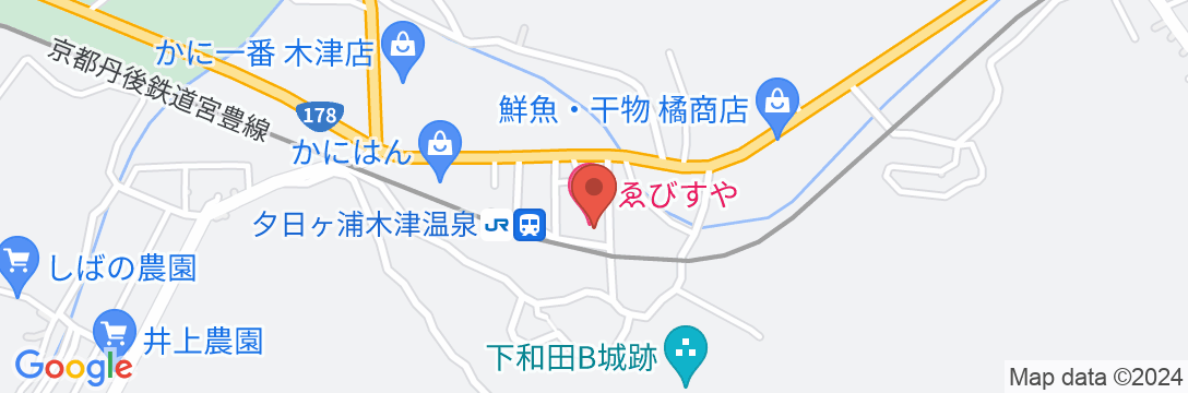 京都・木津温泉 丹後の湯宿 ゑびすや(えびすや)の地図