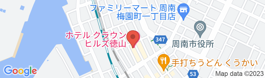 ホテルクラウンヒルズ徳山(BBHホテルグループ)の地図