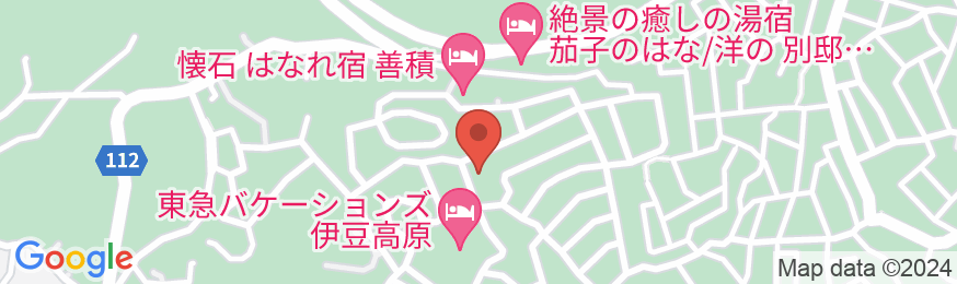 伊豆高原 全室露天風呂付客室1日2組の宿 花彩亭(はないろてい)の地図