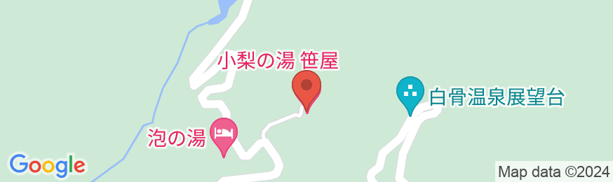 白骨温泉 小梨の湯 笹屋の地図