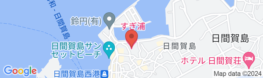 日間賀島民宿 蔵の宿すぎ浦の地図