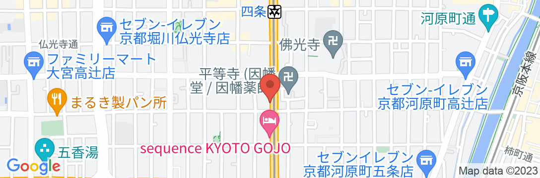 京都糸屋ホテル kyoto ITOYA hotelの地図
