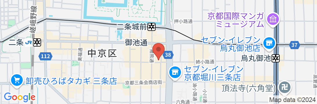 京都の町家宿 三条宿の地図