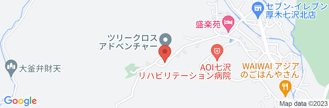 七沢温泉 福元館の地図
