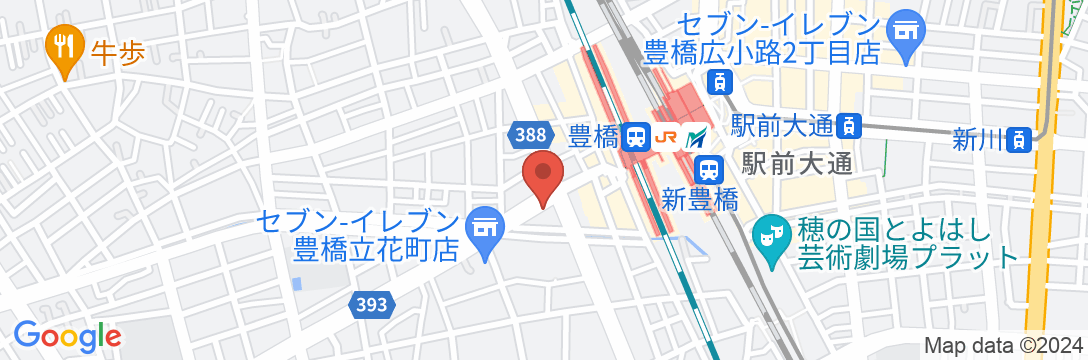 ニュー東洋ホテル1<豊橋駅西口前>の地図