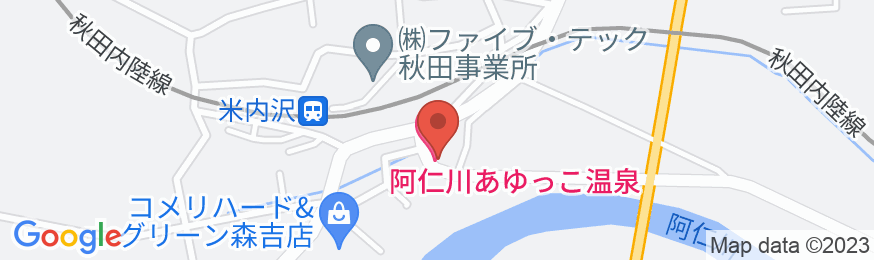 阿仁川あゆっこ温泉の地図