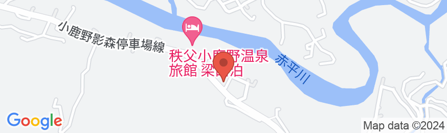 秩父小鹿野温泉旅館 梁山泊の地図