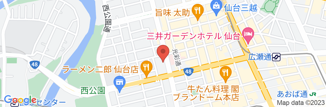 杜のホテル仙台の地図