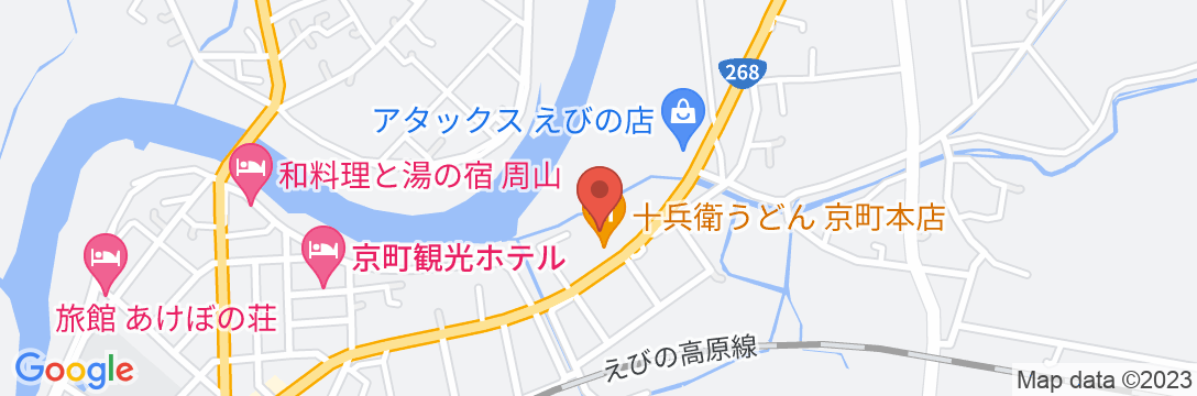 京町温泉 十兵衛の宿の地図