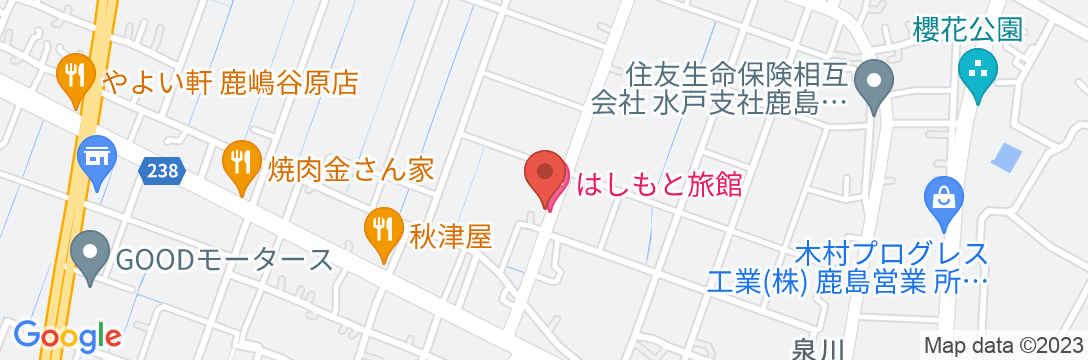 はしもと旅館<茨城県>の地図