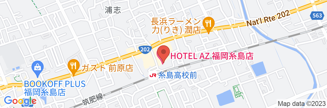 HOTEL AZ 福岡糸島店の地図