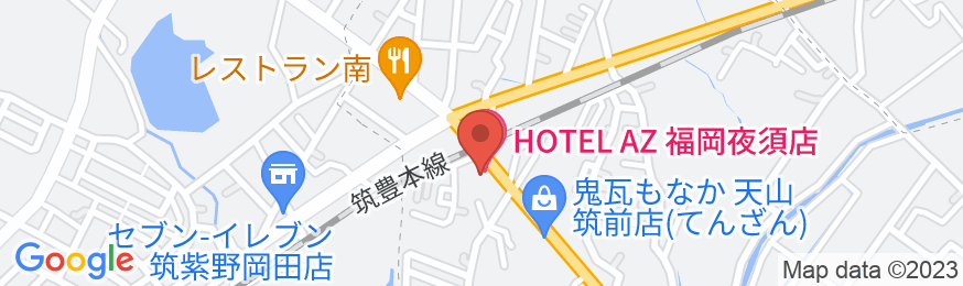 HOTEL AZ 福岡夜須店の地図