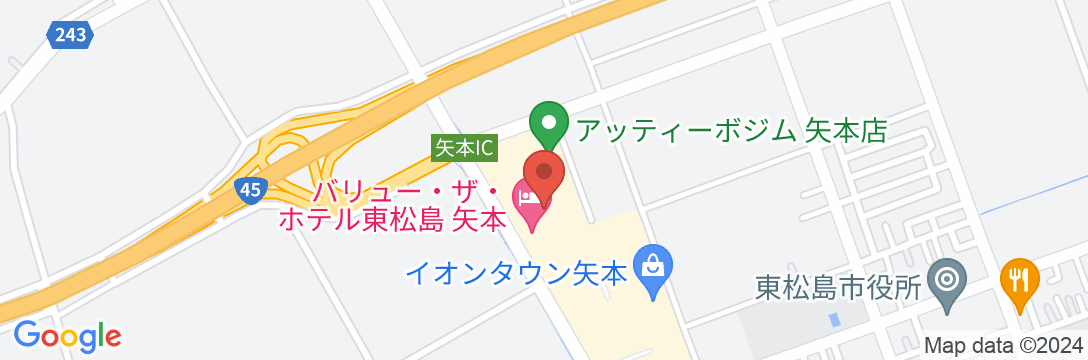 バリュー・ザ・ホテル東松島 矢本の地図