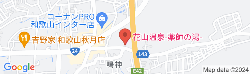 花山温泉 薬師の湯の地図