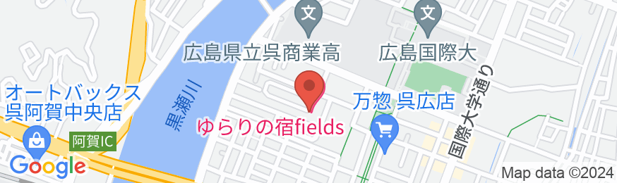 ビジネスホテルゆらりの宿fieldsの地図
