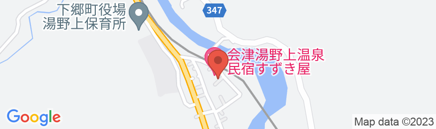 会津湯野上温泉 民宿橋本屋の地図