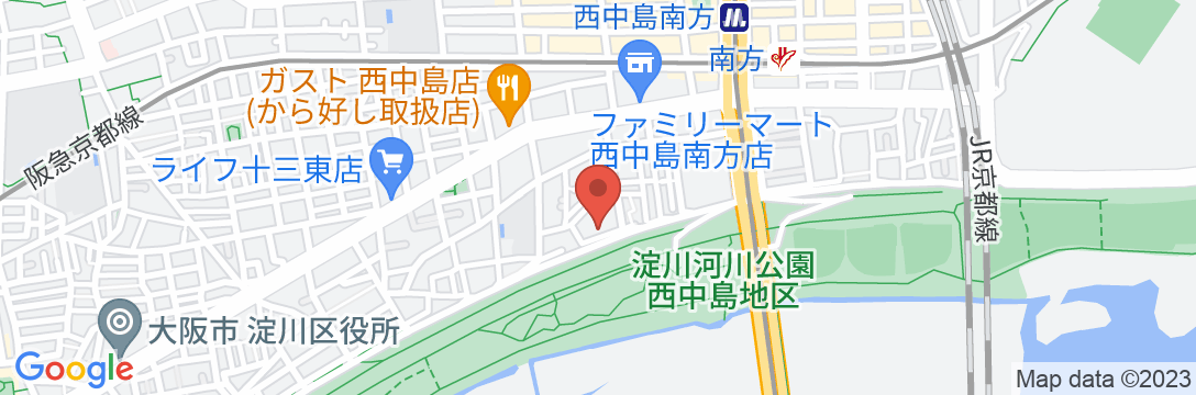 大阪とまとゲストハウスの地図
