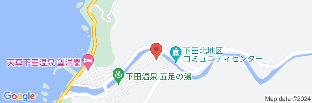 下田温泉 湯の郷くれよんの地図