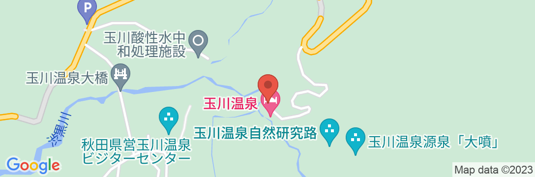 効能溢れる癒しの湯治宿 玉川温泉の地図