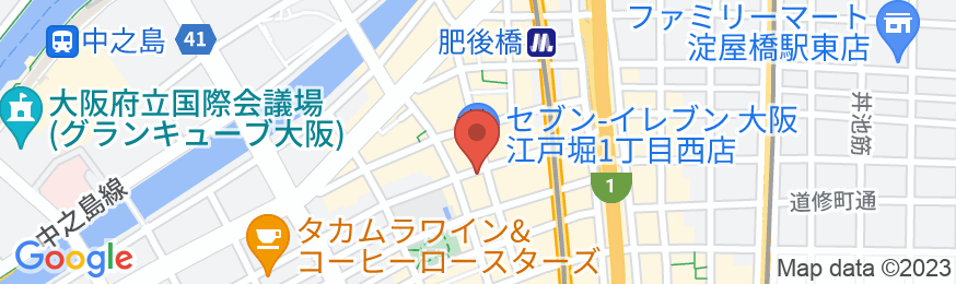 スーパーホテル梅田・肥後橋の地図