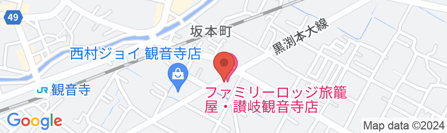 ファミリーロッジ旅籠屋・讃岐観音寺店の地図