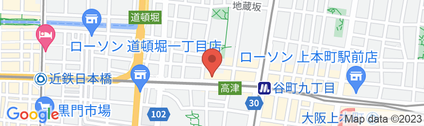 ゲストハウス 谷9バックパッカーズ 大阪の地図