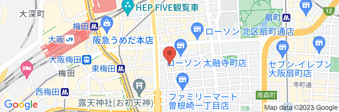 丸一ホテル大阪梅田の地図