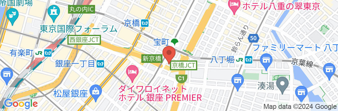 アパホテル〈銀座 宝町〉(東京駅八重洲南口)の地図