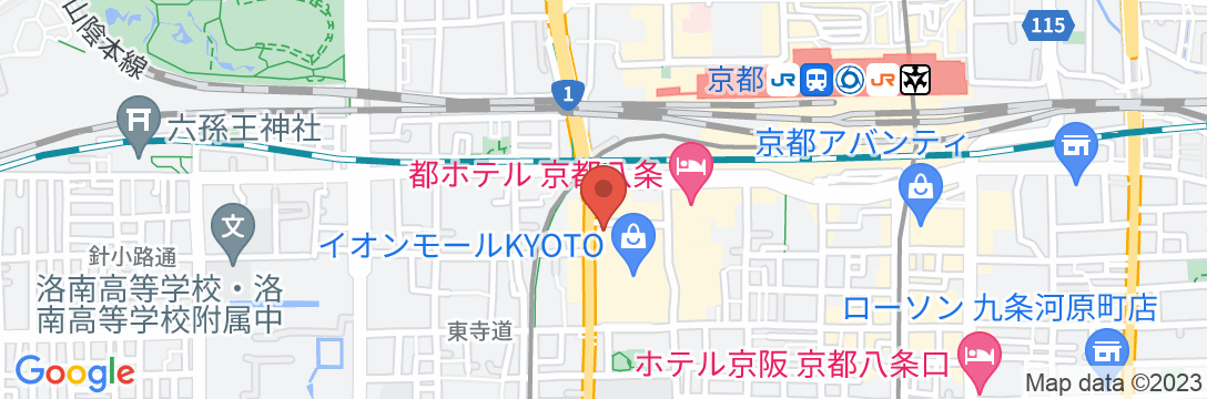 ホテルエクセレンス京都駅八条口の地図