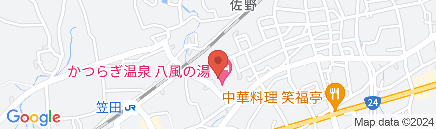 かつらぎ温泉八風の湯 宿「八風別館」の地図