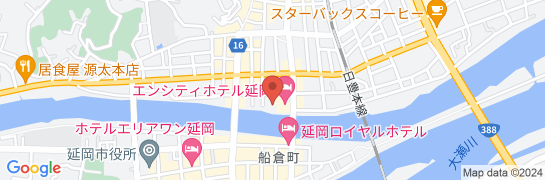 ホテル延岡ヒルズ(BBHホテルグループ)(旧:ビジネスホテル フクハラ)の地図