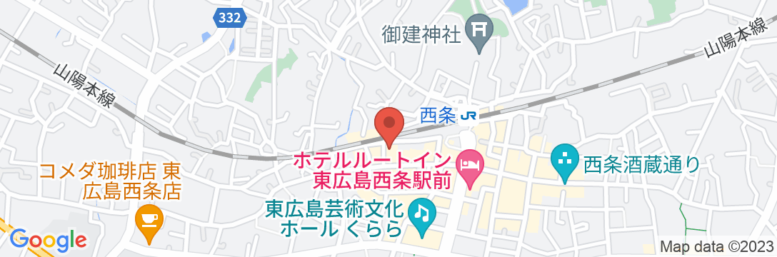 広島西条駅前ユースホステルの地図