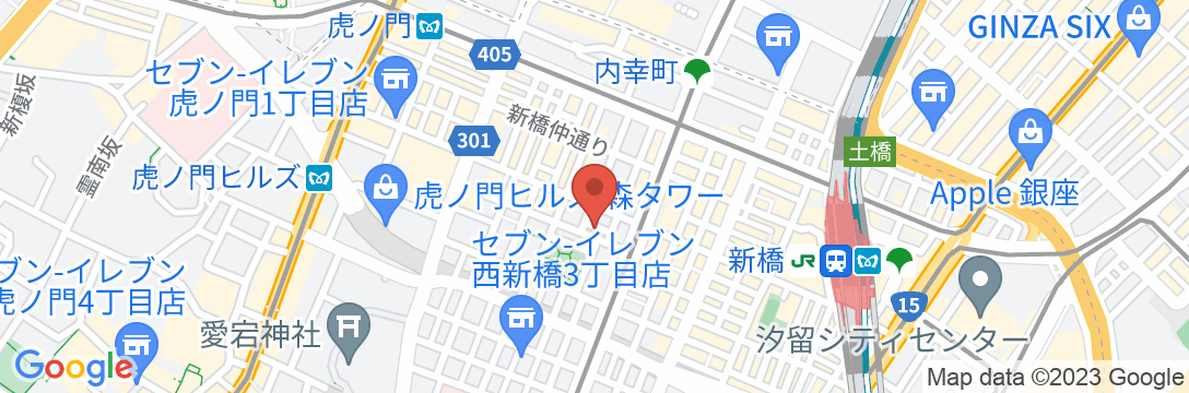 アパホテル〈新橋 虎ノ門〉の地図