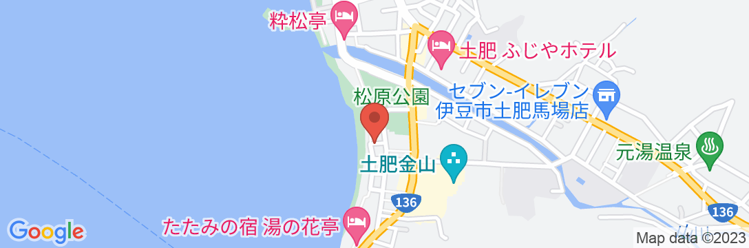西伊豆土肥温泉 温泉民宿 汐風の地図
