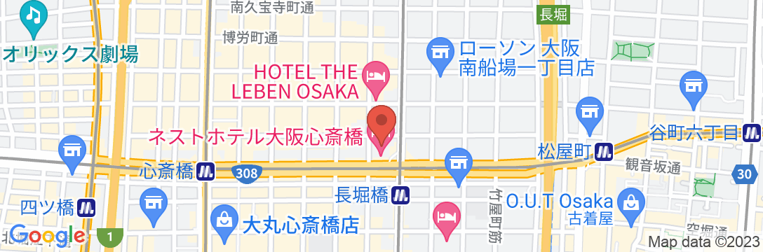 ネストホテル大阪心斎橋の地図