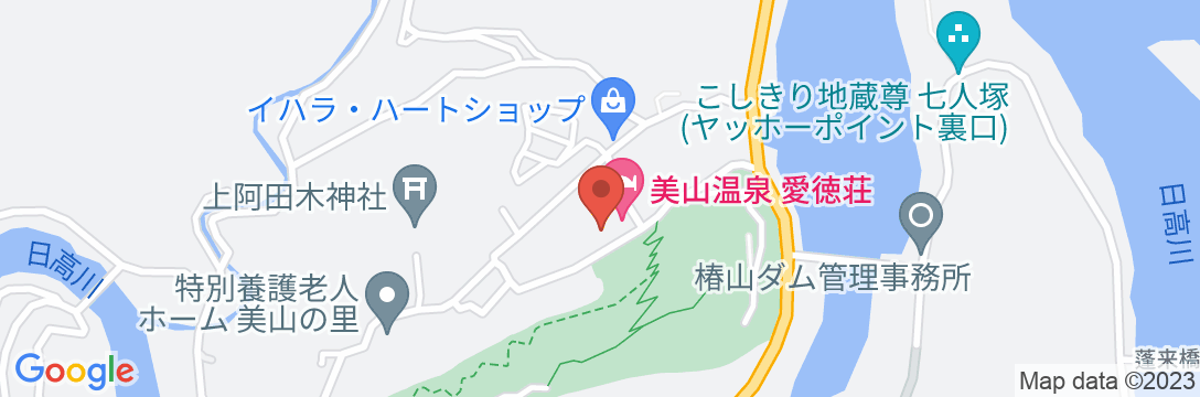 美山温泉 愛徳荘の地図