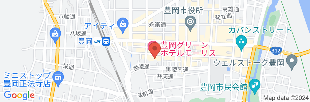 豊岡グリーンホテルモーリスの地図