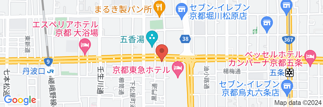 ホテルリブマックスBUDGET京都五条の地図