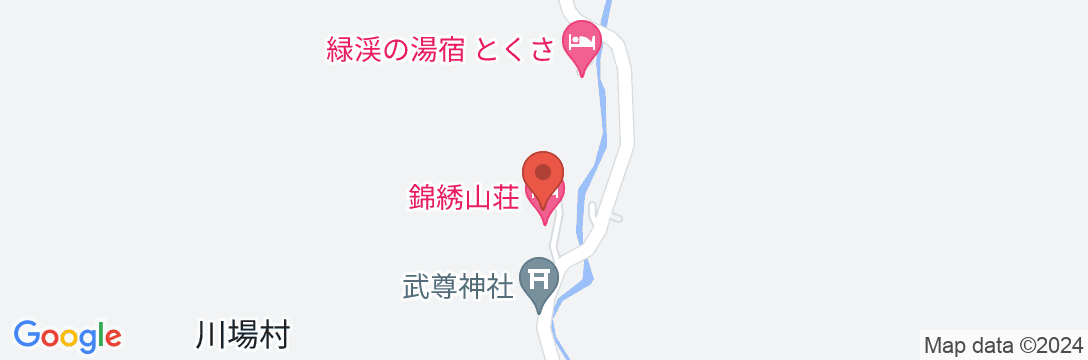 川場温泉 清流の里 錦綉山荘(きんしゅうさんそう)の地図