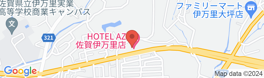 HOTEL AZ 佐賀伊万里店の地図