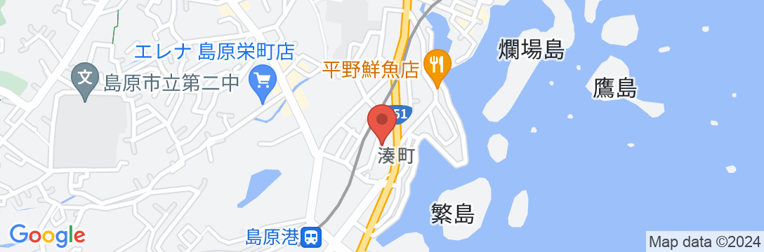 島原東洋シティホテルの地図