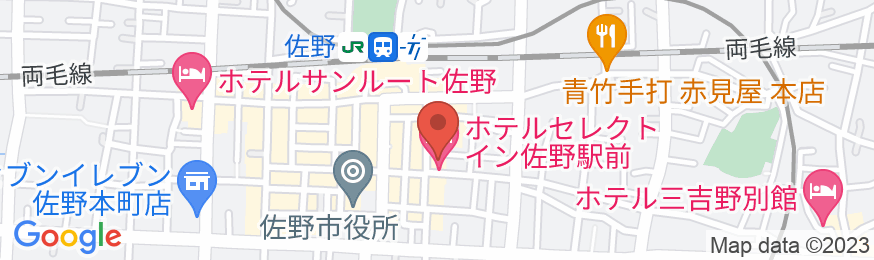 ホテルセレクトイン佐野駅前の地図
