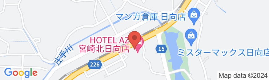 HOTEL AZ 宮崎北日向店の地図