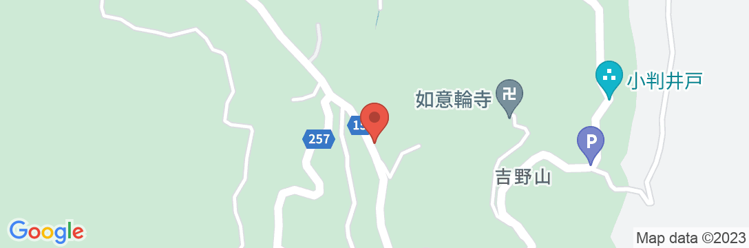 世界遺産・吉野山 眺望風呂と桜の宿 一休庵の地図