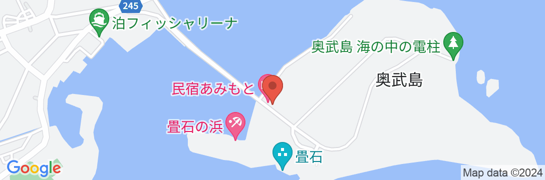 民宿あみもと<久米島>の地図