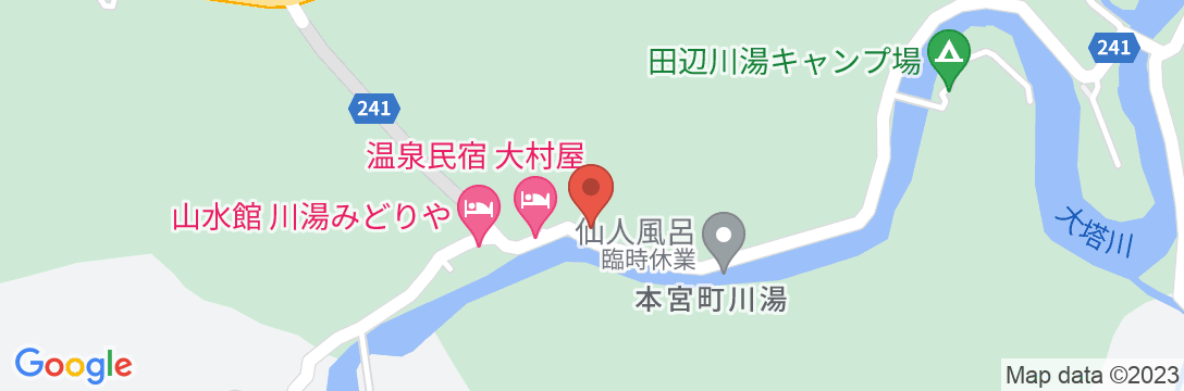 川湯温泉 温泉民宿 大村屋の地図