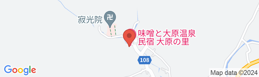 京都大原の民宿～100年続く希少味噌～大原温泉 大原の里の地図