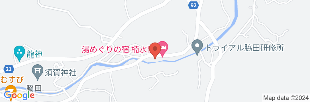 脇田温泉 楠水閣の地図